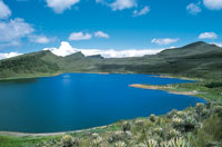 Laguna de Chisac, formada en un antiguo circo de origen glaciar en el pramo de Sumapaz donde nace el ro Tunjuelo.