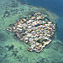 <strong>Panorámica aérea de Santa Cruz del Islote, archipiélago de San Bernardo, tal vez la isla con mayor densidad de población en el mundo.</strong>Fotografía: Angélica Montes Arango