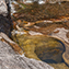 <strong>En época de sequía, algunos arroyos de aguas claras pierden el flujo y el agua permanece estancada en las concavidades del lecho rocoso. Caño Cristales, serranía de La Macarena.</strong>Fotografía: Archivo iM Editores